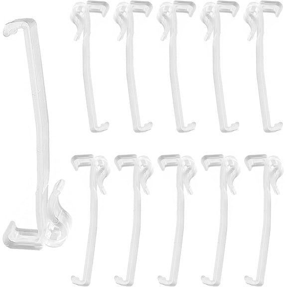 Valance Clips Clear Plastic Blind Clips Window Blinds Hidden Clip Double Slat Valance Retainer Clip Installation Bracket for Horizontal Wood and Faux Wood Blinds Valance Retainer Holder