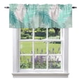 thumbnail image 1 of Valance Curtain Green Teal Palm Leaves Kitchen Curtain for Window Summer Tropical Botanical Coastal Rod Pocket Curtain Valance Window Treatment for Kitchen Bathroom Dining Room 1 Panel 54x18inch, 1 of 9