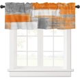 thumbnail image 1 of Valance Curtain for Kitchen, Burnt Orange and Grey Modern Art Artwork Fall Window Valance for Living Room Scroll,Rod Pocket Valances for Bedroom Decor,Window Treatment Valance 1 Panel 18" x 54", 1 of 6