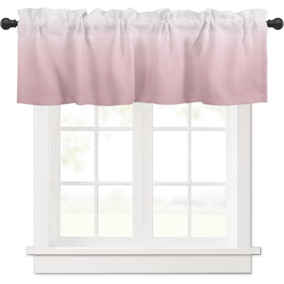 Valance Curtain for Kitchen,Dog Paw Print Pattern Window Valance for Living Room Scroll,Rod Pocket Valances for Bedroom Decor,Window Treatment Valance 1 Panel 18" x 54"