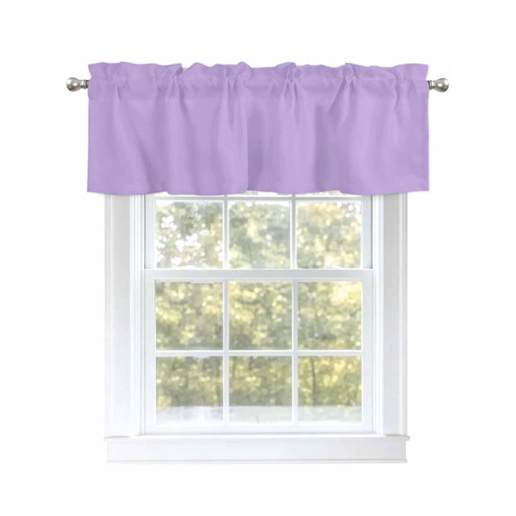 Valance Curtain Lavender Purple Kitchen Curtain for Window Simple Style Rod Pocket Curtain Valance Window Treatment for Kitchen Bathroom Dining Room 1 Panel 54x18inch