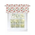 thumbnail image 1 of Valance Curtain Red Mushroom Kitchen Curtain for Window Butterfly Rod Pocket Curtain Valance Window Treatment for Kitchen Bathroom Dining Room 1 Panel 54x18inch, 1 of 9