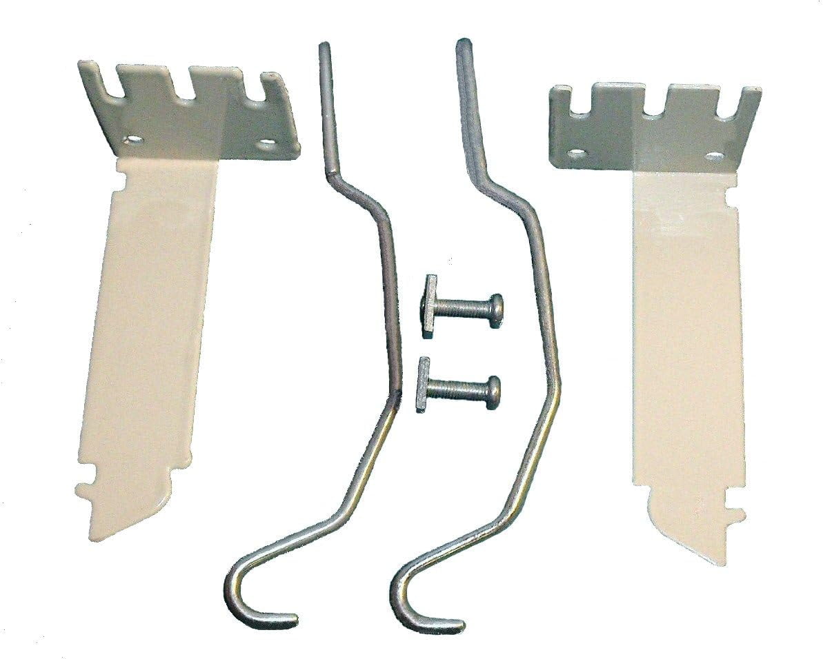 Valance Curtain Rod Extender KIT 1 Pair Brackets With 2 Wire Center