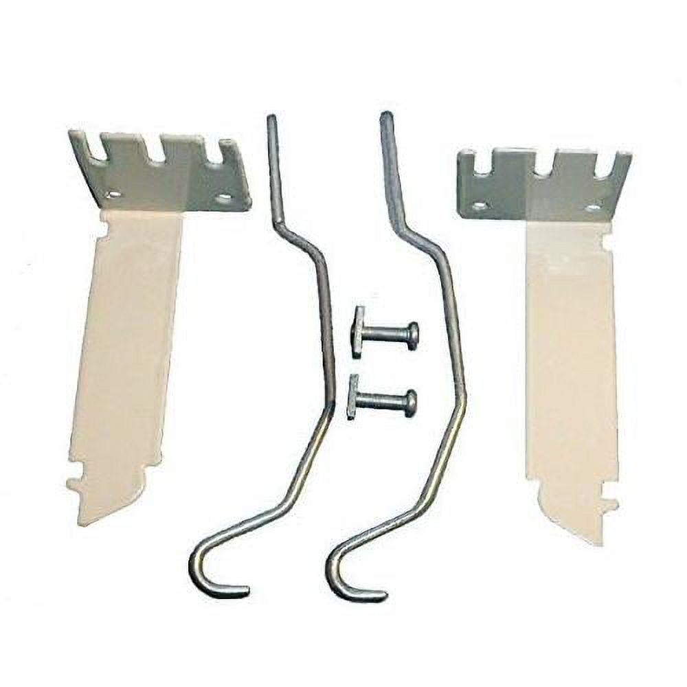 Valance Curtain Rod Extender KIT 1 Pair Brackets With 2 Wire Center Supports