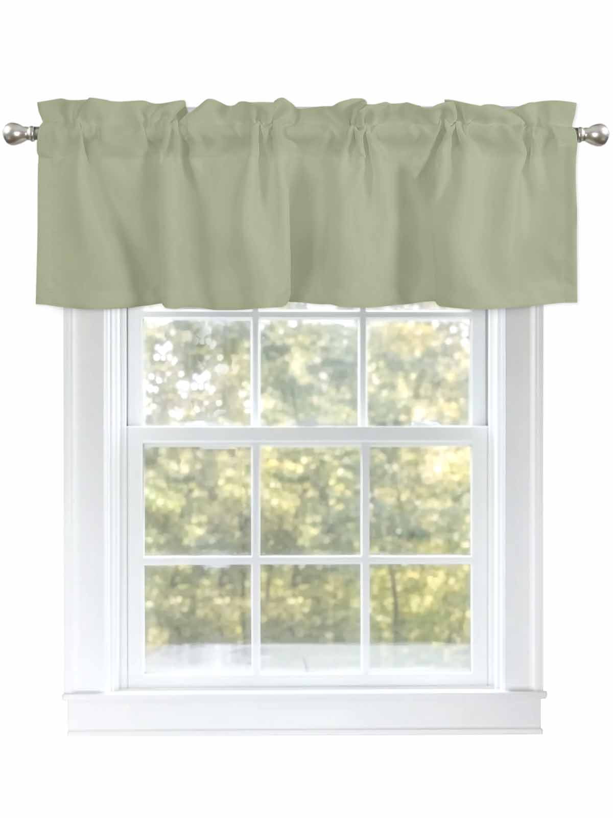Valance Curtain Sage Green Kitchen Curtain for Window Spring Green ...