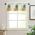 thumbnail image 1 of Valance Curtain Short Kitchen Valance for Windows, Tropical Fruit Pineapple Valances for Bedroom Living Room Bathroom, Small Rod Pocket Decorative Window Valance 54"x18", 1 of 5