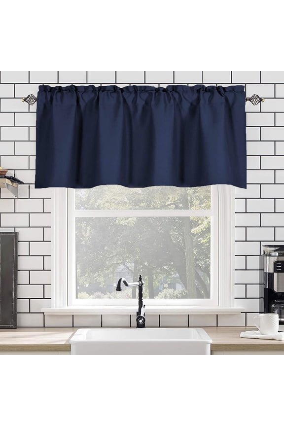 Valance Curtains Kitchen Valance Solid Rod Pocket Window Treatments Curtain Valance for Kitchen Bathroom Windows