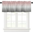 thumbnail image 1 of Valance Curtains for Kitchen Windows Gray Pink Ombre Window Valances Color Window Treatment Rod Pocket Valance for Bedroom Bathroom Laundry Room 54x18 inch, 1 Panel, 1 of 1