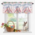 thumbnail image 1 of Valance Curtains for Kitchen Windows Happy Easter Bunny Eggs Rod Pocket Valance Flowers Butterflies on Pink Short Window Curtain Topper for Bedroom Living Room Bathroom 54x18in,1&nbsp;Panel, 1 of 9