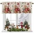thumbnail image 1 of Valance Curtains for Kitchen Windows Vintage Pine Branch GingerbreadRod Pocket Valance Cappuccino on LinenShort Window Curtain Topper for Bedroom Living Room Bathroom 42x12in, 1 of 7