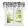 thumbnail image 1 of Valance Curtains for Windows Black Leaves Kitchen Curtians Window Treatment Watercolor Fruit Branch Plant Topper Curtain Rod Pocket Valances for Kitchen Bathroom Living Room 42x18in, 1 of 9