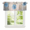 thumbnail image 1 of Valance Curtains for Windows Blue Flower Vines Kitchen Curtians Window Treatment Spring Scenery Topper Curtain Rod Pocket Valances for Kitchen Bathroom Living Room 54x18in, 1 of 9