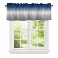 thumbnail image 1 of Valance Curtains for Windows Blue Grey Ombre Kitchen Curtians Window Treatment Gradient Gradual Color Topper Curtain Rod Pocket Valances for Kitchen Bathroom Living Room 54x18in, 1 of 9