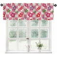 thumbnail image 1 of Valance Curtains for Windows,Boho Flowers Semi Sheer Curtain Valance,Retro Groovy Floral Short Rod Pocket Window Treatment for Kitchen Living Room 54"x18", 1 of 6