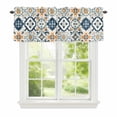 thumbnail image 1 of Valance Curtains for Windows Boho Retro Kitchen Curtians Window Treatment Geometric Abstract Flower Topper Curtain Rod Pocket Valances for Kitchen Bathroom Living Room 42x18in, 1 of 9