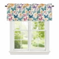 thumbnail image 1 of Valance Curtains for Windows Colorful Butterfly Kitchen Curtians Window Treatment Watercolor Spring Topper Curtain Rod Pocket Valances for Kitchen Bathroom Living Room 54x18in, 1 of 9