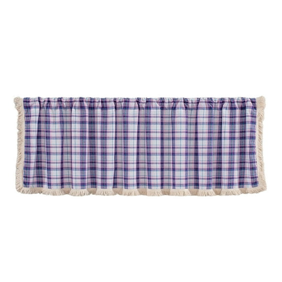Valance Curtains for Kitchen - Window Light Blocking Short Rod Pocket Curtain Panels for Small Window Bathroom Basement