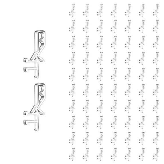 Valance Mounting Clips Clear Invisible Channel Valance Clips for Horizontal Wood Blinds Retainer Holers 24/72Pcs