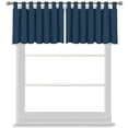 thumbnail image 1 of Valance for Small Window- Tab Top Window Blackout Curtains Treatment for Small Window, Living Room, Bathroom, Kitchen (One Panel, 42" W x 16" L) Navy Blue Solid, 1 of 3