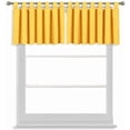 thumbnail image 1 of Valance for Small Window- Tab Top Window Blackout Curtains Treatment for Small Window, Living Room, Bathroom, Kitchen (One Panel, 52" W x 20" L) Mustard Yellow Solid, 1 of 3