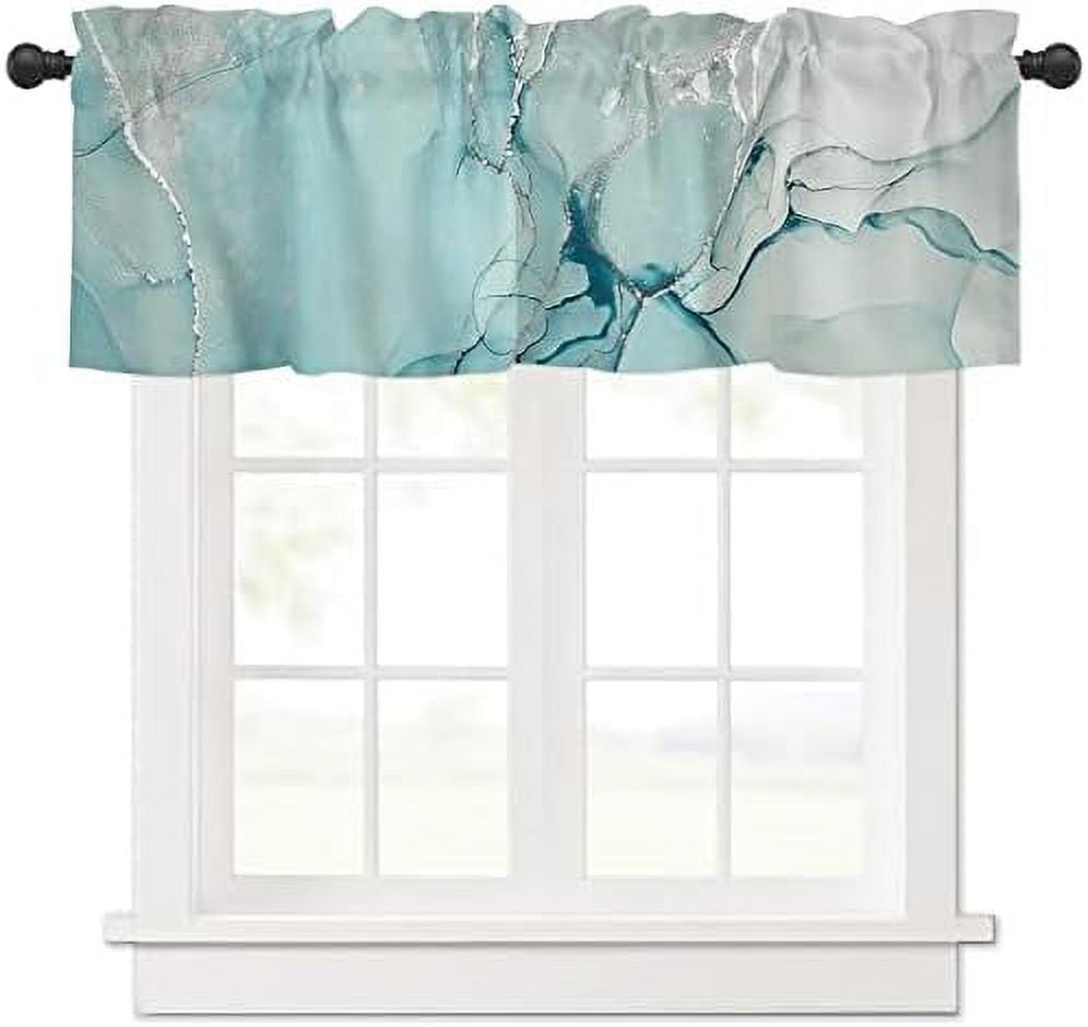 Valance for Window Christmas Red Truck Tree Window Toppers Curtain