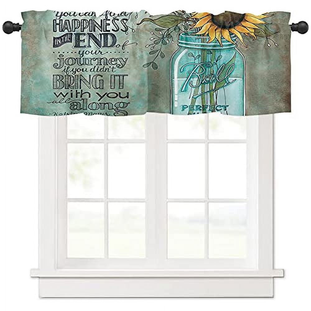 Valance for Window Rustic Sunflower Kitchen Curtains Valances Rod