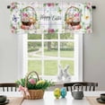 thumbnail image 1 of Valance for Windows,Easter Egg Pastoral Floral Valances Curtain Rod Pocket Valance for Kitchen Bedroom Living Room Bathroom,Butterfly Colorful Tartan Short Curtains Window Treatment 54x18in, 1 of 9