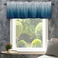 thumbnail image 1 of Valance for Windows,Modern Gradient Navy Blue Valances Curtain Rod Pocket Valance for Kitchen Bedroom Living Room Bathroom,Aesthetics Abstract Art Short Curtains Window Treatment 42x12in, 1 of 9