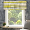 thumbnail image 1 of Valance for Windows,Modern Yellow Gray Stripes Valances Curtain Rod Pocket Valance for Kitchen Bedroom Living Room Bathroom,Abstract Geometric Gradient Short Curtains Window Treatment 42x12in, 1 of 9