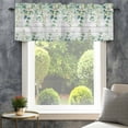 thumbnail image 1 of Valance for Windows,Rustic Green Leaves on Gray Wood Valances Curtain Rod Pocket Valance for Kitchen Bedroom Living Room Bathroom,Watercolor Eucalyptus Leaf Short Curtains Window Treatment 42x12in, 1 of 9