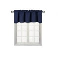 thumbnail image 1 of Valance curtain blackout thermal unlined TVLO navy valance for kitchen, bathroom, bedroom living room short window rod pocket 54 inch x 18 inch, 1 of 3