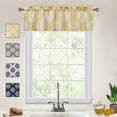 thumbnail image 1 of Valances for Kitchen, Floral Medallion Damask Print Linen Blended Valance Curtains for Bathroom Small Curtains for Cafe Kitchen Windows,Yellow, 52x15 Inch, 1 of 7