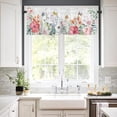 thumbnail image 1 of Valances for Window - Semi Sheer Light Filtering Valance Pastoral Style Tropical Plants Banana Leaf Flowers Window Curtains Valances for Living Room Bathroom - Window Valance 54"x18", 1 of 6