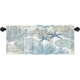 thumbnail image 1 of Valances Window Treatments Coastal Beach Window Valances 18x52 Inch Curtain Valances for Living Room Kitchen Bathroom, 1 of 6
