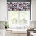 thumbnail image 1 of Valances for Windows 4th of July Independence Day Patriotic Gnome USA Flag Stripes Star Plaid Kitchen Curtains Valances 54"x18" Blackout Window Treatments Rod Pocket Valance Curtains for Bathroom, 1 of 5