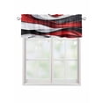 thumbnail image 1 of Valances for Windows Abstract Gradient Stitching Rod Pocket Cafe Window Treatments Valance Curtains for Kitchen Bathroom Laundry Basement Windows 42"x18", 1 of 9