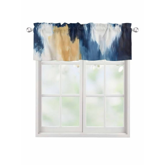 Valances for Windows Abstract Graffiti Art Rod Pocket Cafe Window Treatments Valance Curtains for Kitchen Bathroom Laundry Basement Windows 54"x18"