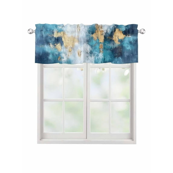 Valances for Windows Abstract Graffiti Art Rod Pocket Cafe Window Treatments Valance Curtains for Kitchen Bathroom Laundry Basement Windows 60"x18"