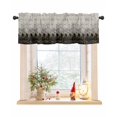 thumbnail image 1 of Valances for Windows, Abstract Grey Honeycomb Geometric Gradient Art Rod Pocket Short Window Valance Curtains Holiday Window Treatment for Kitchen Living Room Bathroom, 54"x18", 1 of 7