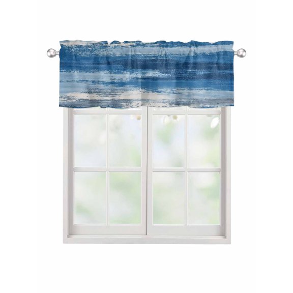 Valances for Windows Abstract Mottled Texture Rod Pocket Cafe Window Treatments Valance Curtains for Kitchen Bathroom Laundry Basement Windows 42"x12"