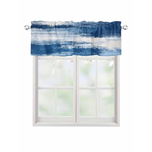 Valances for Windows Abstract Mottled Texture Rod Pocket Cafe Window Treatments Valance Curtains for Kitchen Bathroom Laundry Basement Windows 42"x12"