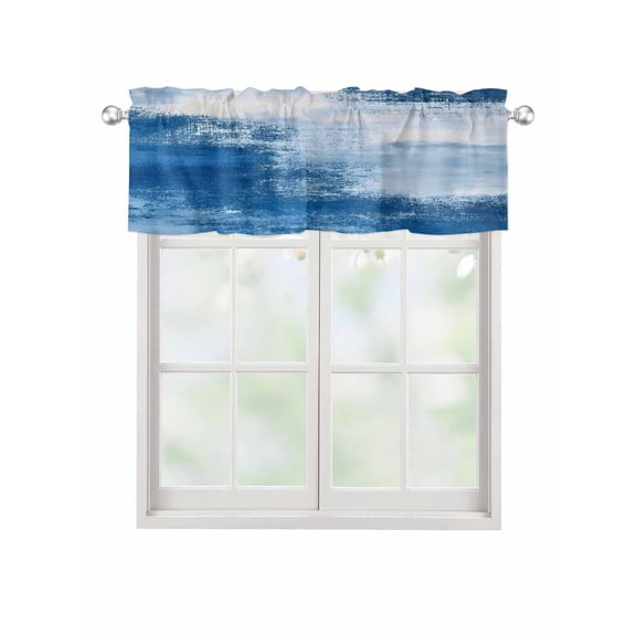 Valances for Windows Abstract Mottled Texture Rod Pocket Cafe Window Treatments Valance Curtains for Kitchen Bathroom Laundry Basement Windows 42"x12"