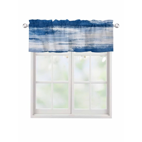 Valances for Windows Abstract Paint Texture Rod Pocket Cafe Window Treatments Valance Curtains for Kitchen Bathroom Laundry Basement Windows 42"x12"