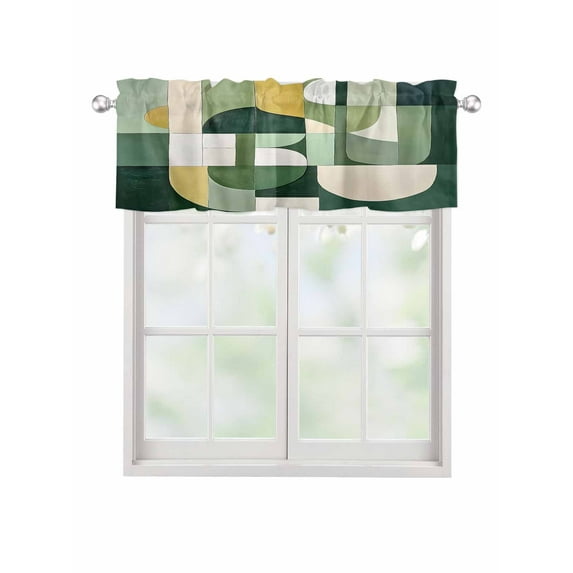 Valances for Windows Abstract Street Art Rod Pocket Cafe Window Treatments Valance Curtains for Kitchen Bathroom Laundry Basement Windows 54"x18"