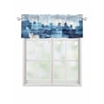 thumbnail image 1 of Valances for Windows Abstract Urban Silhouette Rod Pocket Cafe Window Treatments Valance Curtains for Kitchen Bathroom Laundry Basement Windows 56"x16", 1 of 9