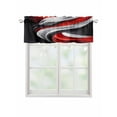 thumbnail image 1 of Valances for Windows Abstract Water Ripple Rod Pocket Cafe Window Treatments Valance Curtains for Kitchen Bathroom Laundry Basement Windows 60"x14", 1 of 9