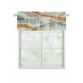 thumbnail image 1 of Valances for Windows Abstract Water Ripple Rod Pocket Cafe Window Treatments Valance Curtains for Kitchen Bathroom Laundry Basement Windows 60"x18", 1 of 9