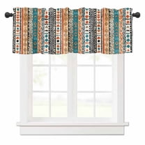Valances for Windows Bohemian Patterns Coloed Seamless Stitching Valance Rod Pocket Window Treatments Curtains for Kitchen Small Windows Living Room Bedroom Bathroom, 60"x18"