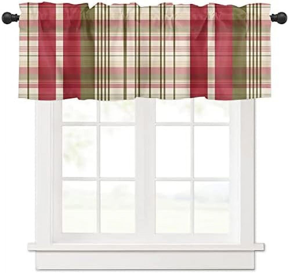  Fall Pumpkin Orange Kitchen Curtain Valance, Window Curtain  Valance Rod Pocket, Fall Valances Window Treatment for Living Room Bedroom  Thanksgiving Decor (54x18 Inch Black White Buffalo Check Plaid) : Home 