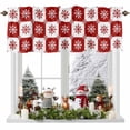 thumbnail image 1 of Valances for Windows Christmas Snowflakes Rod Pocket Cafe Window Treatments Valance Curtains for Kitchen Bathroom Laundry Basement Windows 60"x14", 1 of 7
